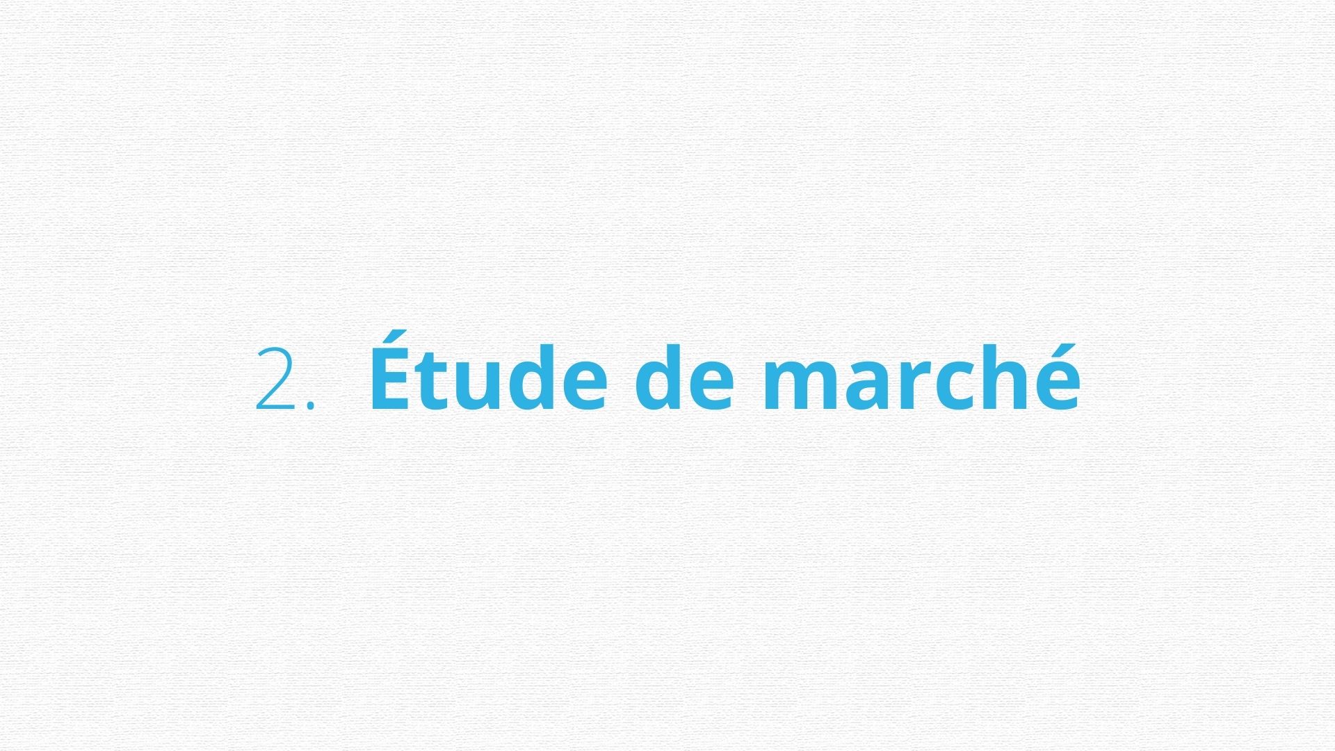 Etude de marché
