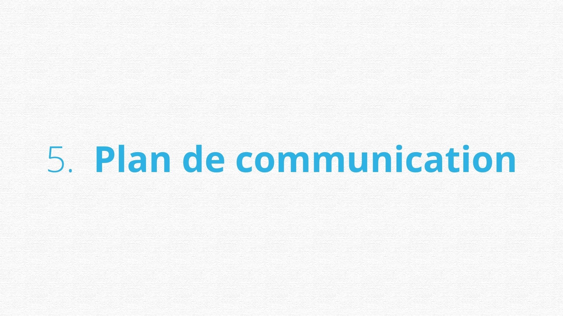 Plan de communication